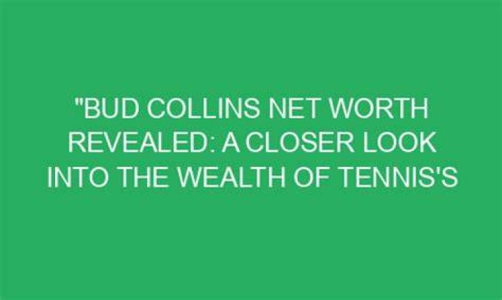 A Closer Look At The Tennis Legend's Wealth