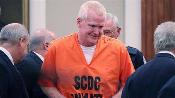 Alex Murdaugh's defense attorney Jim Griffin (pictured together during trial on February 21) has slammed the leak of a jailhouse phone call between himself and the convicted double killer that occurred during his trial