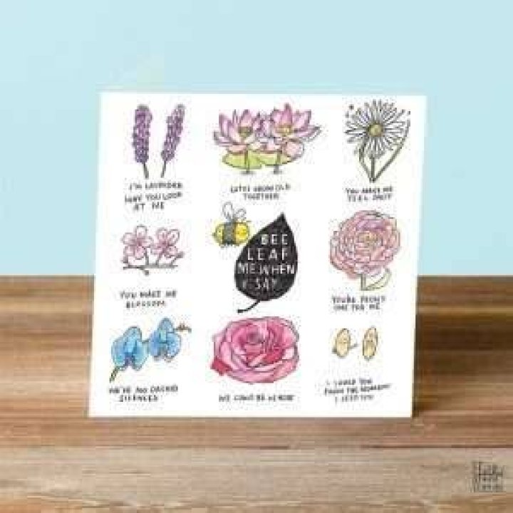 Bee Leaf Multi Jelly Armchair Illustrated Puns Humorous Greeting