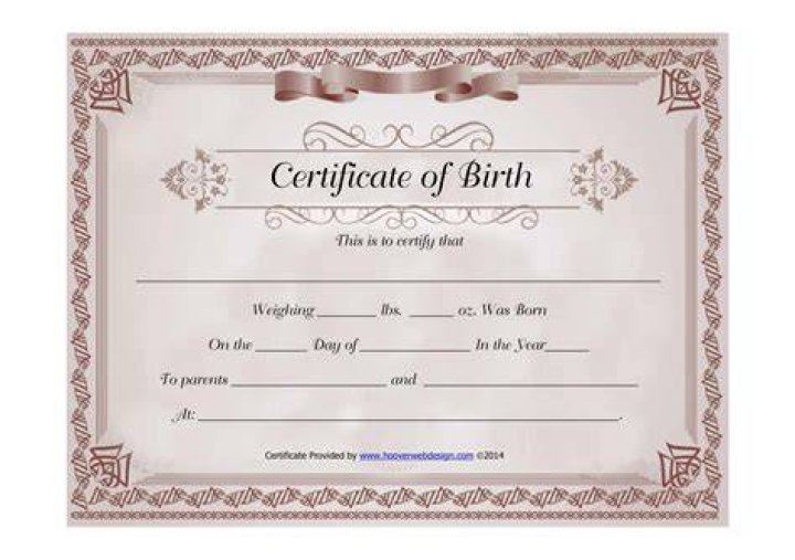 Fake Birth Certificate Template Free ] Download Birth In Novelty