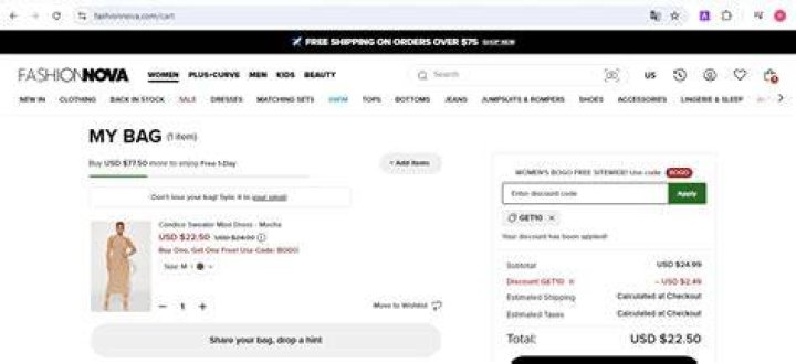 Fashion nova discount code may