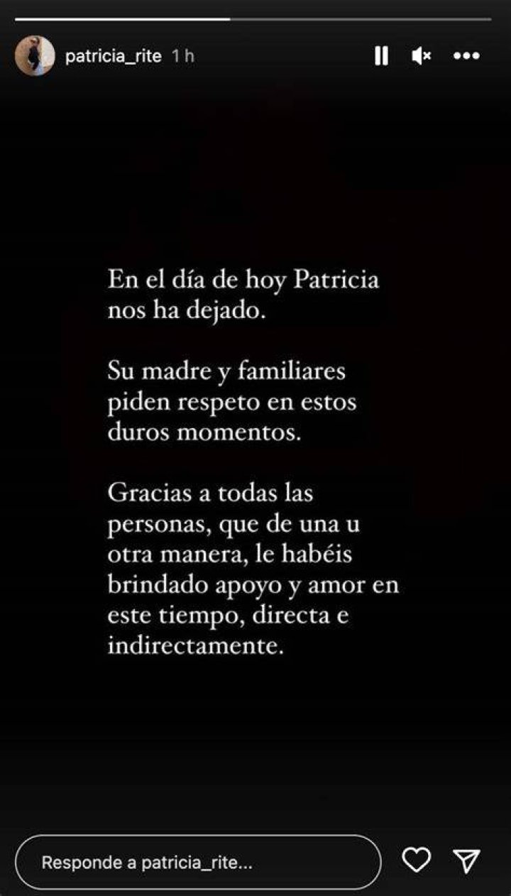 Muere Patricia Rite, de 'Mujeres y Hombres y Viceversa', a los 30 años
