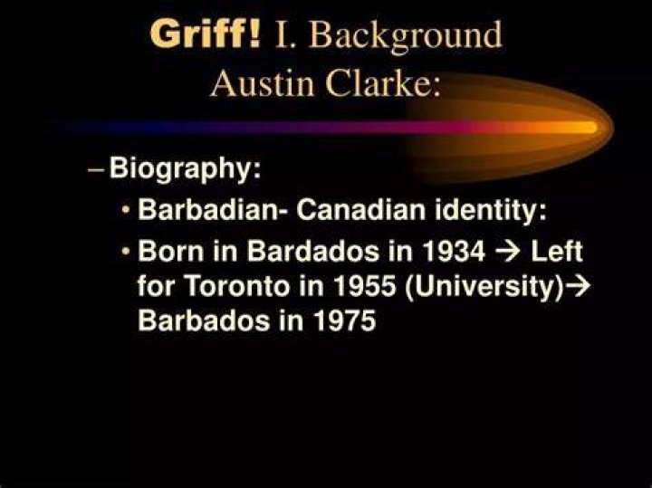 PPT Griff! I. Background Austin Clarke PowerPoint Presentation, free