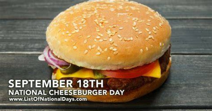 September 18th is National Cheeseburger Day! Foodimentary National