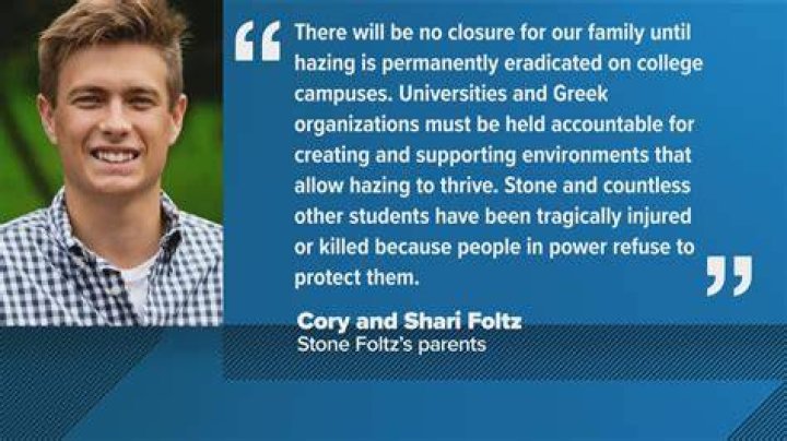 Stone Foltz Hazing Death Parents of Bowling Green State University