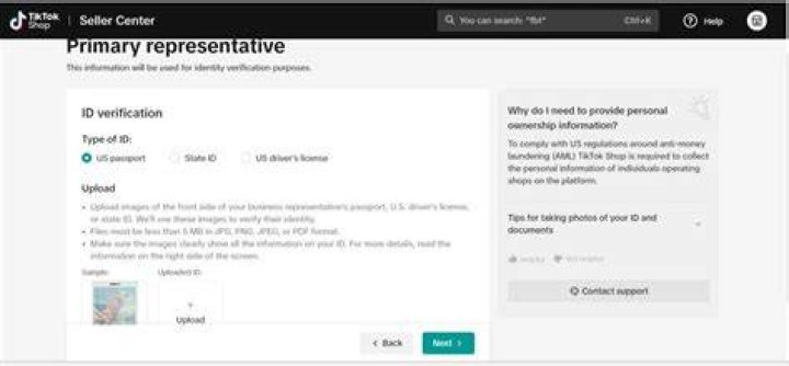 tiktok seller center id
